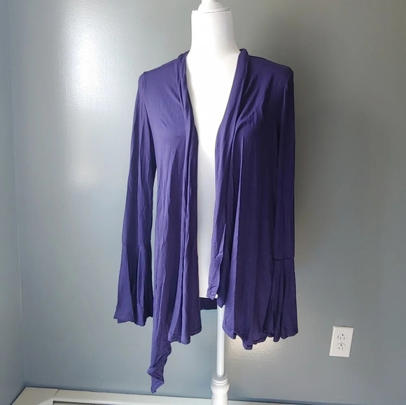 Elie Tahari Open Front Cardigan with Bell Sleeves - Picture 1 of 4